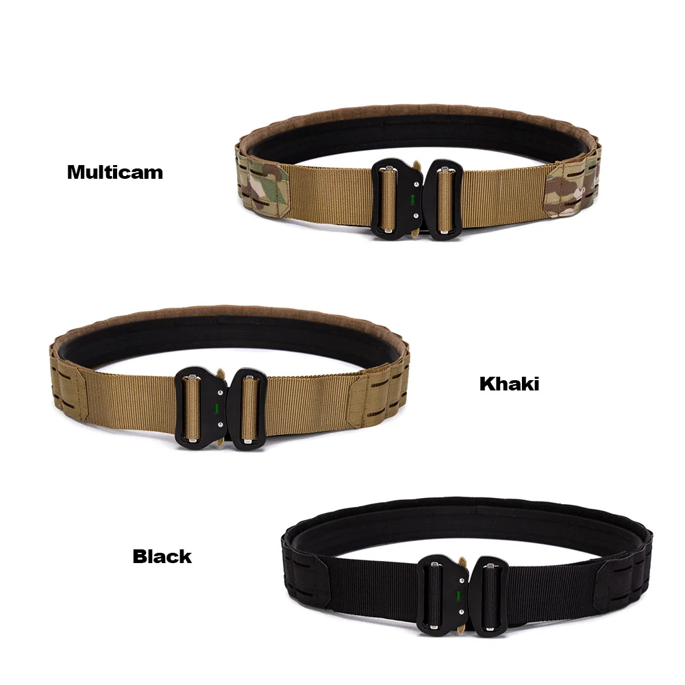 GAF Outdoor Training Durable Laser Cut Molle War Nylon Belt Tactical Belt For Men