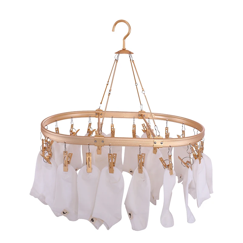
hot selling high quality aluminum 26 clips multi clips small piece air drying household drying disc socks clip clothes rack 