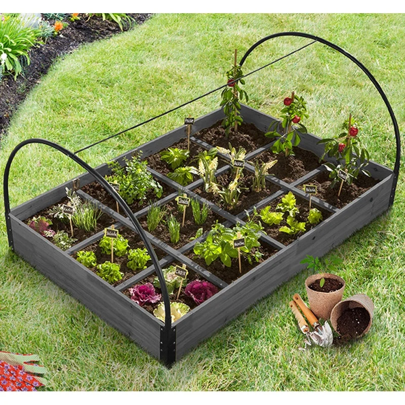 Factory garden supplies gardening wood plant stands flower planters pots wooden planter box raised garden bed