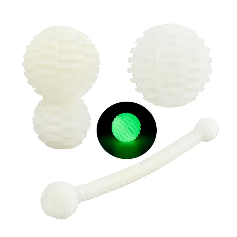 Petstar Custom Glow In The Dark Luminous TPU Teeth-Clean Ball Pet Dog Chew Toy
