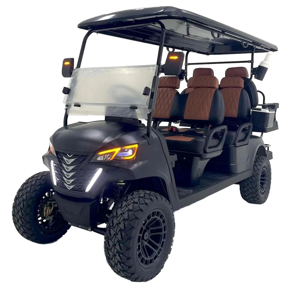 factory 2+4 seats electric off road golf carts 60V150AH lithium battery support customization CE electric vehicle