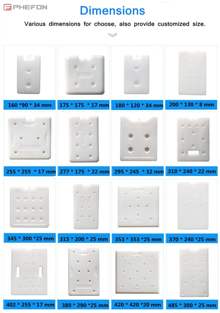 -25 C  PCM Eutectic plate Ice Pack with PCM liquid