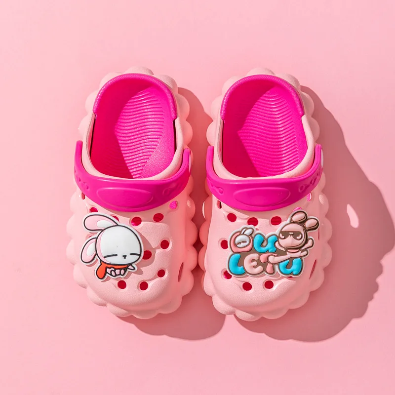 2024 New Cartoon With Charms Cute Lightweight Soft sole Breathable EVA Clogs Shoes For Kids