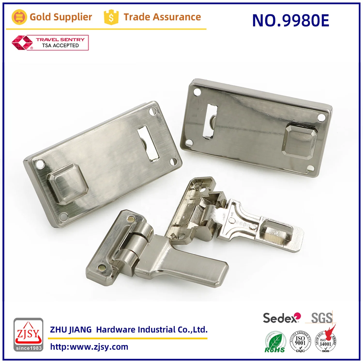 8890E fashionable zinc alloy briefcase toolbox lock security anti theft travel case lock aluminum case combination lock