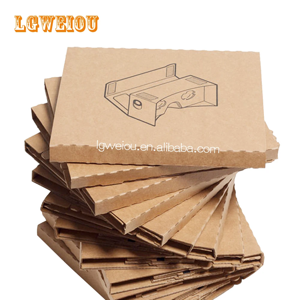 
manufacturer customized corrugated paper 3D glasses paper box v1 mobile phone 3d VR glasses 