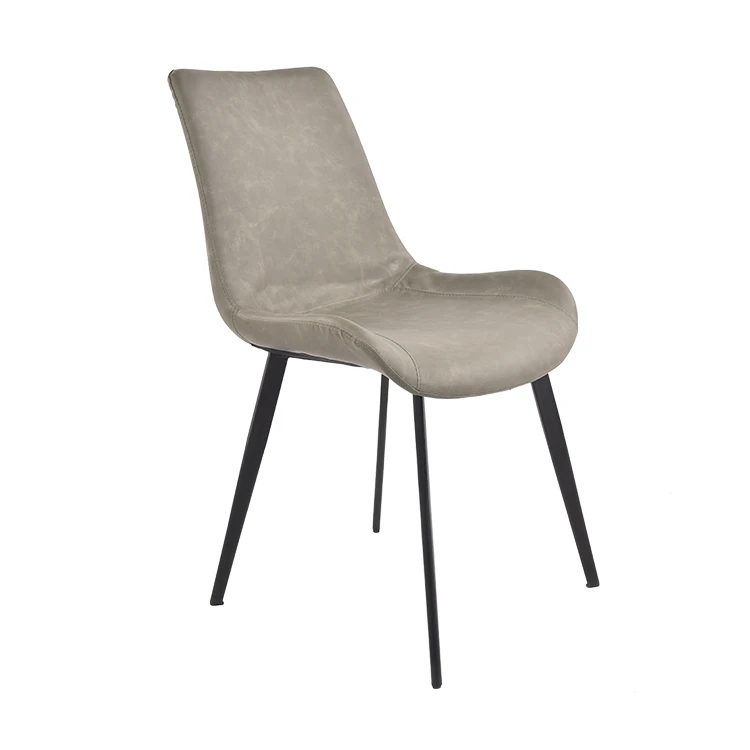 Cheap Price Designer Grey Cafe Dining Room Chair,Modern Restaurant Dining Chair With Metal Legs