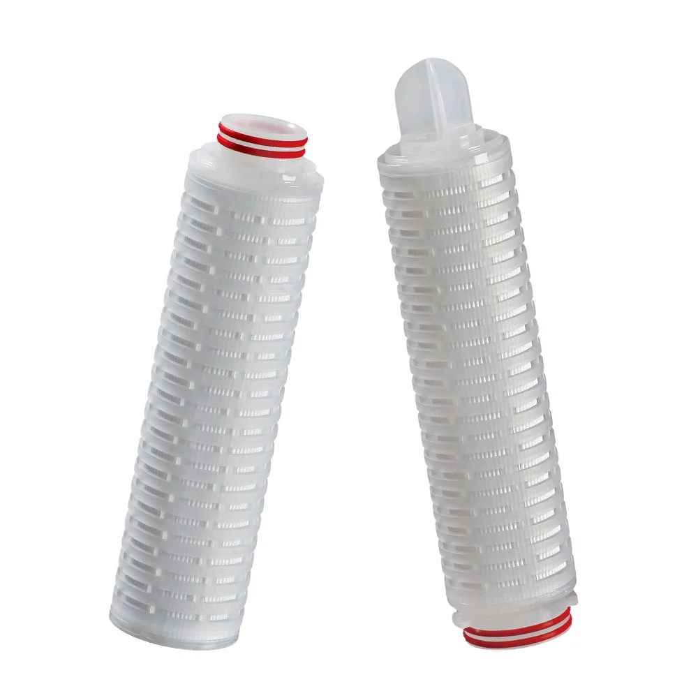 China Manufacturer Absolute 0.45um 10' PES Pleated Membrane Filter Cartridge For Fine Chemical Filtration