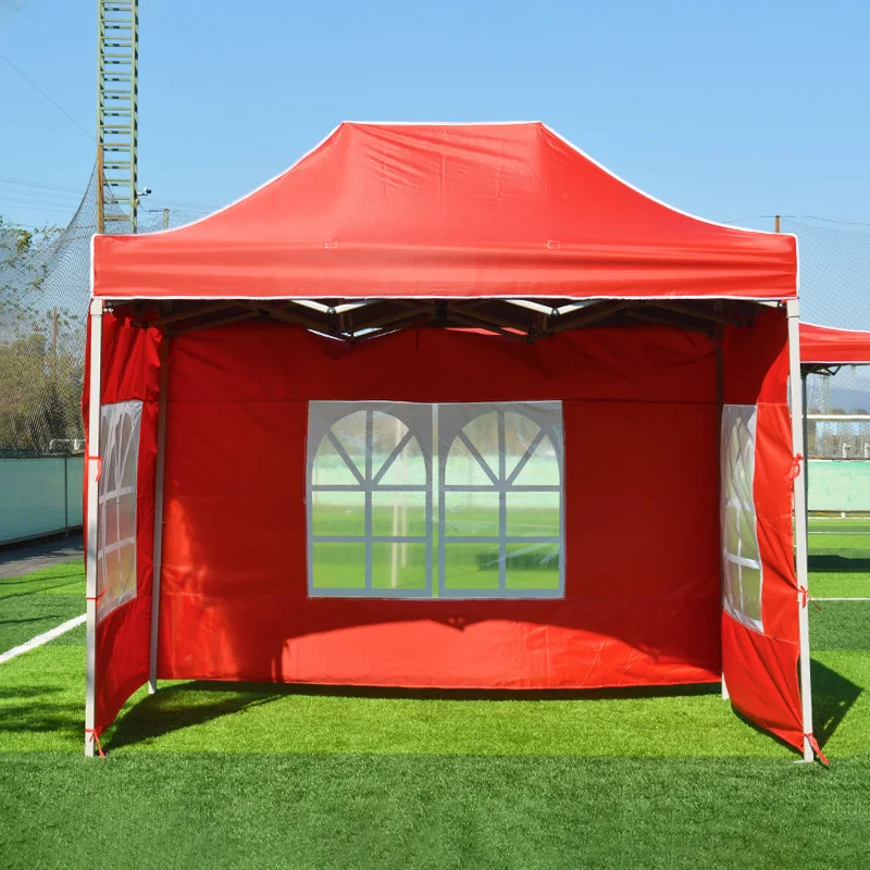 Commercial Heavy Duty Ez Pop Up Canopy Tent With Sidewalls and Awning