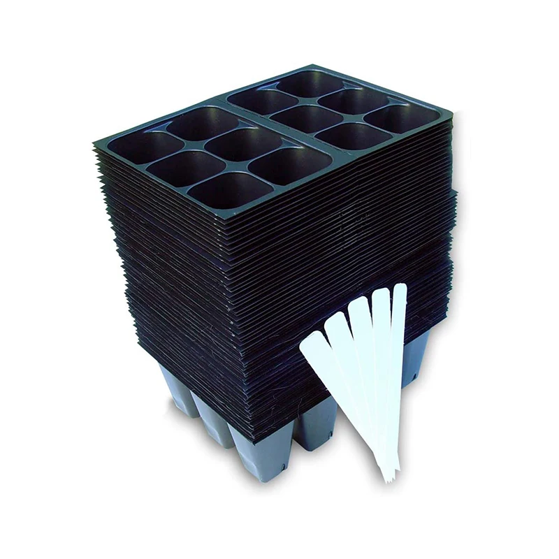 
10-Pack Seed Trays Plastic Vegetables Hydroponics Seedling Starter Trays 