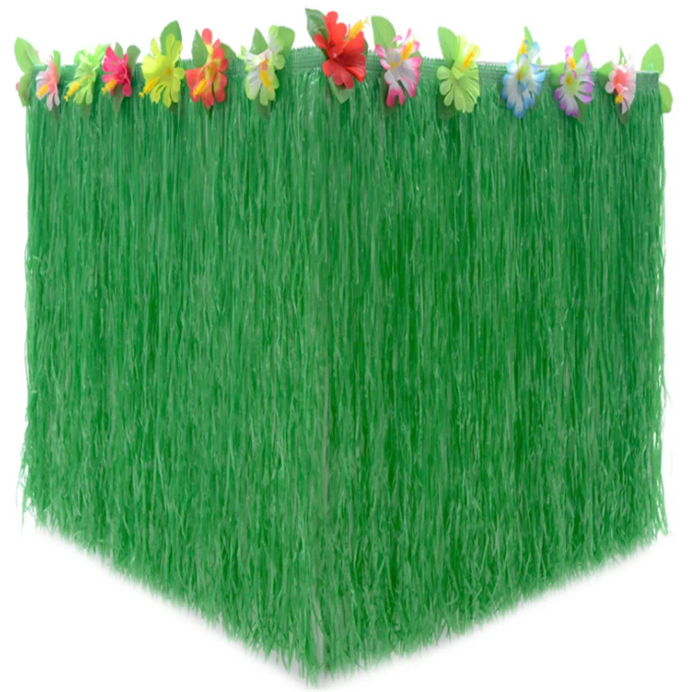 Hawaiian Artifical Hibiscus flower Luau Table Skirt for Birthday Party