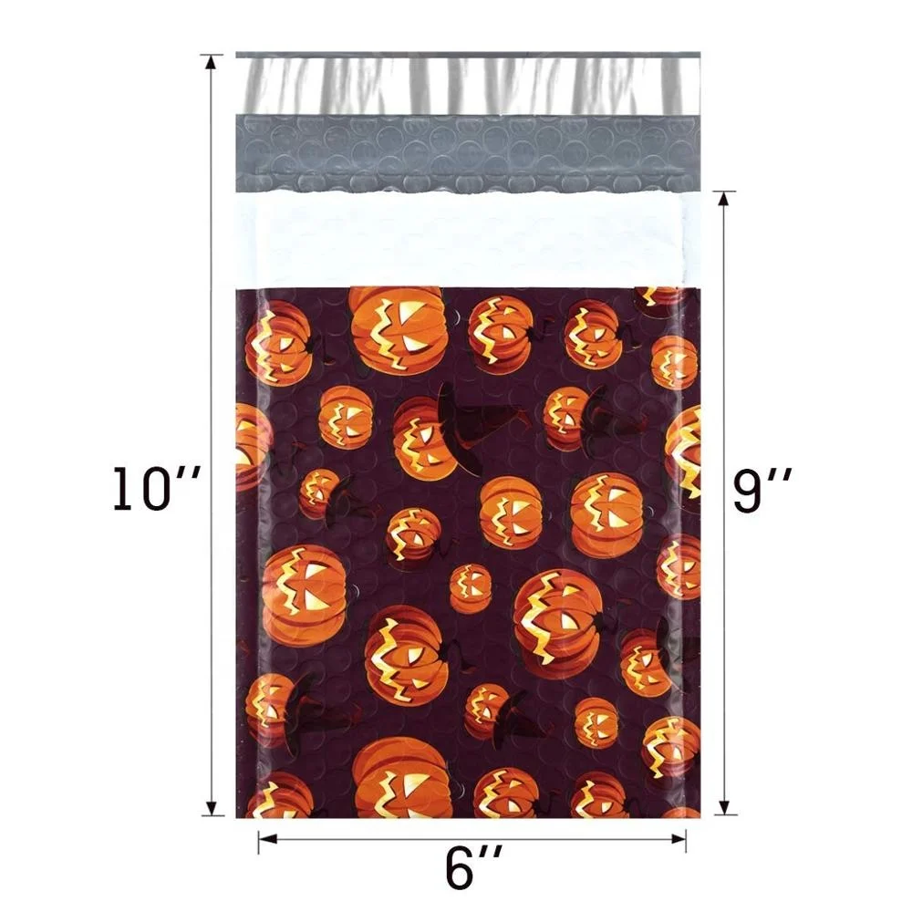 Eco 6x10 Bubble Padded Envelopes Halloween Designer Boutique Custom Bubble Bags CD/DVD Poly Bubble Padded Mailers