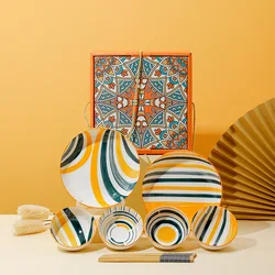 Набор керамических палочек для еды HY, в богемном стиле, подарочный набор, чаша для церемонии открытия, с ручной церемонией