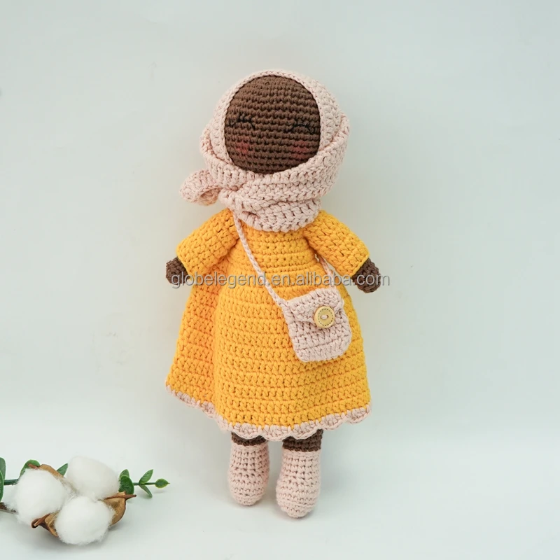 Amigurumi Crochet Doll Tiny Princess Doll Handmade Mini Crocheted Characters Hand Knitted  Girls Doll
