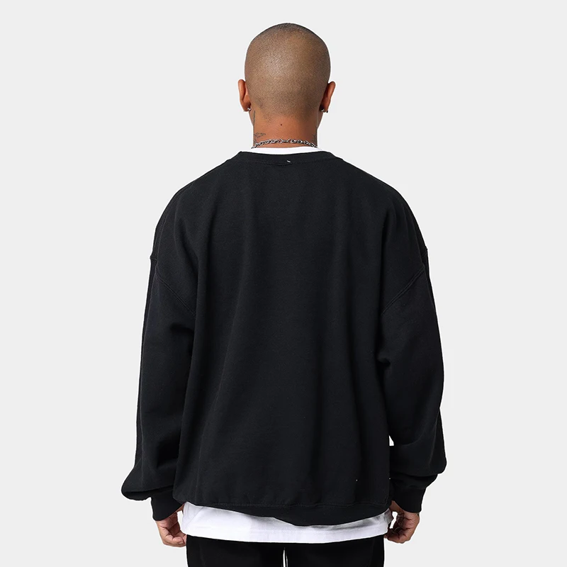  WKER Customized Men New Arrival Antelope Sportswear Stylish Black Print Comfort Sweatshirt