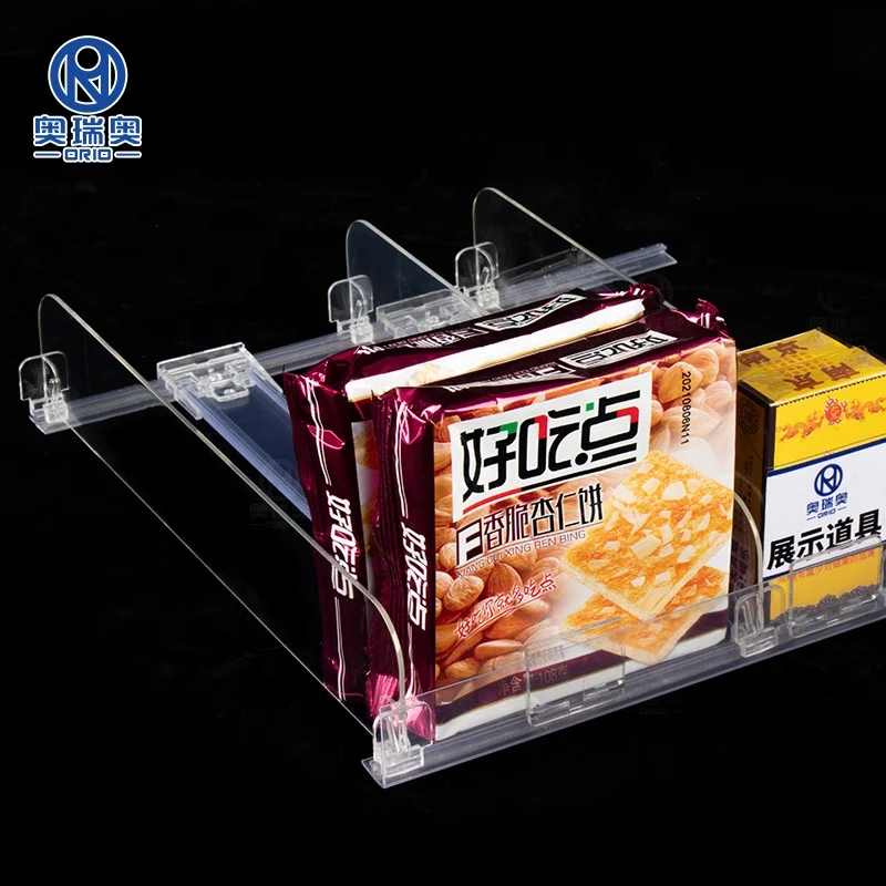 Wholesale Convenience Sale Plastic Shelf Pusher Supermarket Display Shelf Pusher Rack