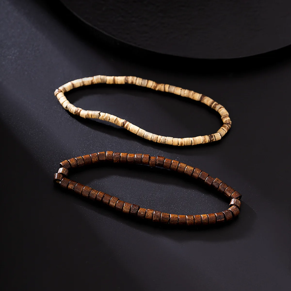 New Arrival Street Vintage Mixed Color Wooden Bracelet Stitching Fashion Wood Beaded Bracelet For Men