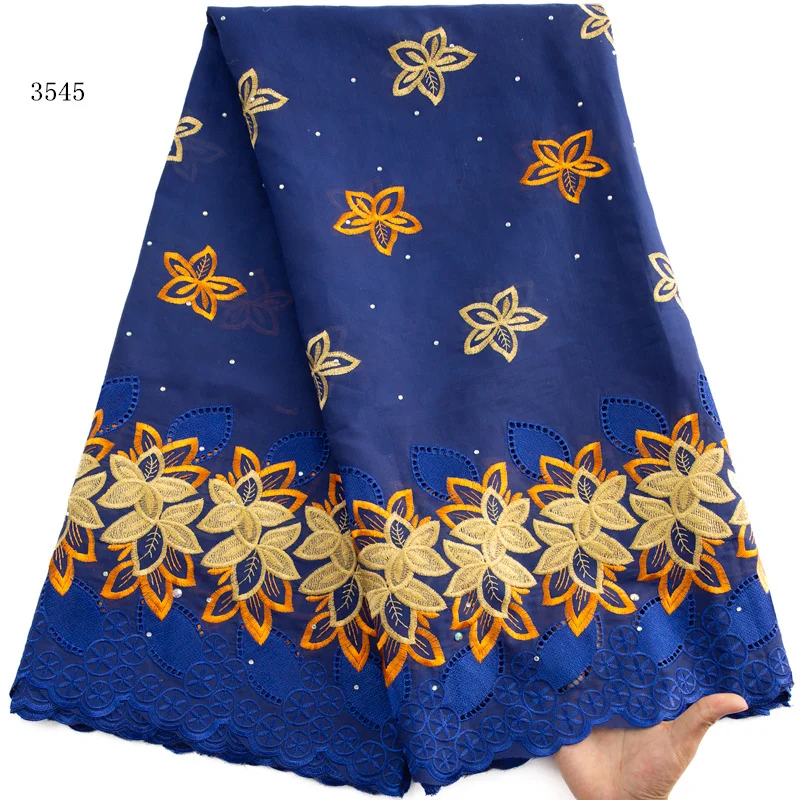 3545 Swiss Luxury Lace Fabric 2023 High Quality African Cotton Fabric Swiss Voile Lace In Switzerland 5 Yard for Nigerian Dress