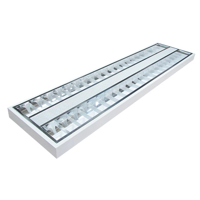 office hall way motion sensor emergency battery 600X600 mm grille lamp recessed square ceiling t8 led troffer light