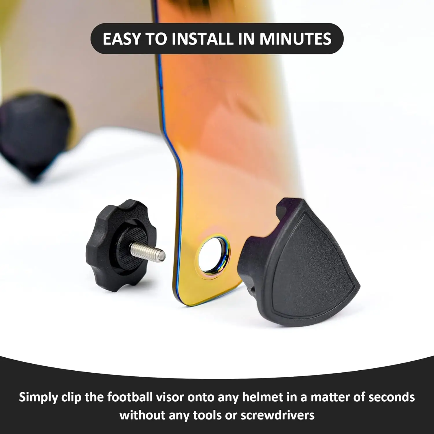 American Football Helmet Visor Custom Rugby Helmet Sticker HD Ultraviolet-proof Face Goggles Lens Sport Safety For Kids Adult