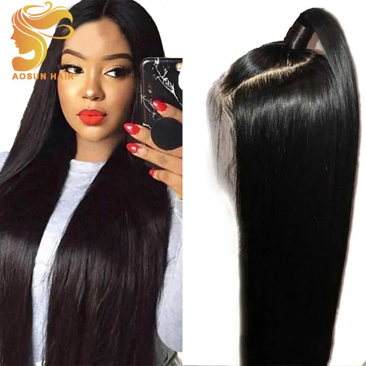 Aosun Brazilian Human Hair Lace Front Wig,Pre Plucked Lace Wig For Black Women,Natural Virgin Lace Wig Human Hair With Baby Hair