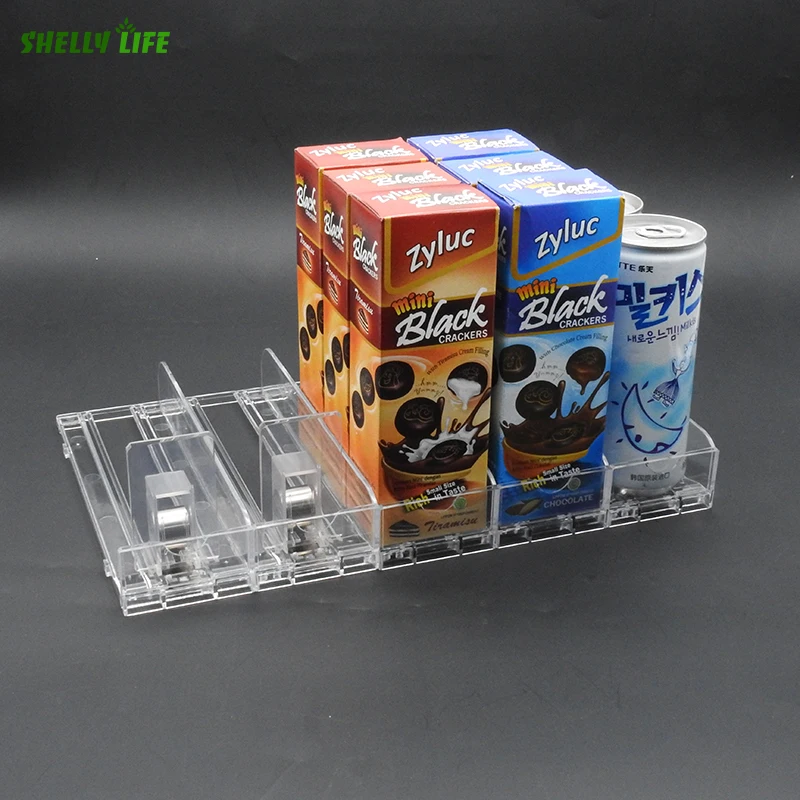 Wholesale Supermarket Shelves Adjustable Clear Plastic Ps Dividers & Spring Loaded Shelf Pusher for Tobacco Display Market Racks