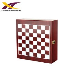China manufacturer deluxe wooden box accessories wine opener gift set with chess set for 3bottles