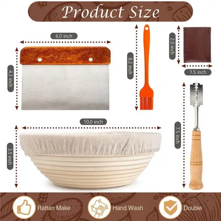 Preparing A Banneton Bakery Bits Wooden Baking Basket Aluminum Rack Big For Gifts Bread Bowl Knife Kit Pot Dough Whisk And Lame