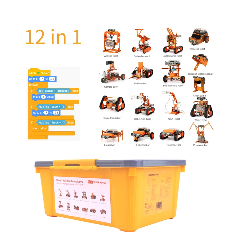 Metal Intelligent Compatible with Arduino IDE Robotstorm Programmable Educational Customization Robots Kit Toy Robots