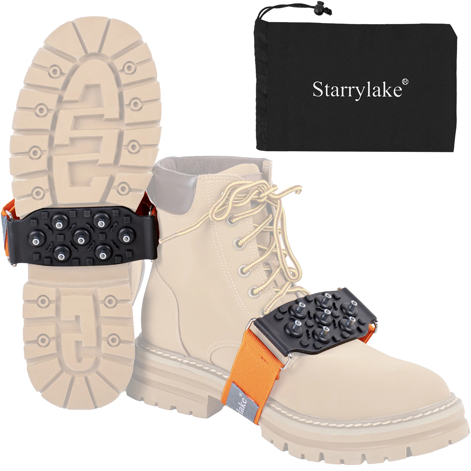 Ice Cleats for Shoes and Boots Anti-slip Shoe Covers suitable for walking on ice and snow Ice Fishing shoes