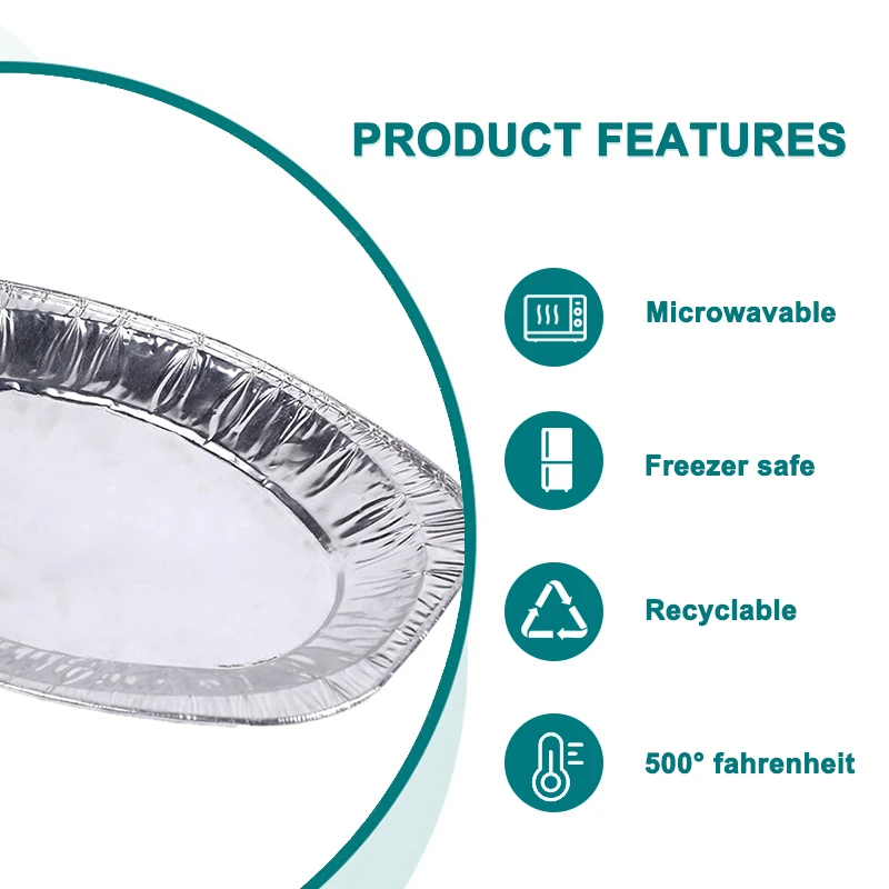 Disposable Restaurant Takeout Foil Food Containers Aluminum Container Packaging Tray Fish Plate Lunch Box