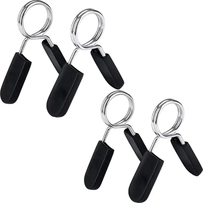 Multiple sizes Steel Barbell Spring Clip Collars Dumbbell Barbell Clamps & Collars for Weight Bar Training Equipment