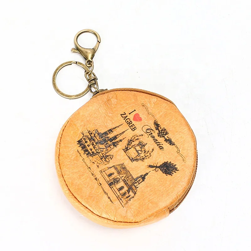 Factory custom mini  coin  purse portable   key  storage bag Tyvek  paper  waterproof  cute   wallet