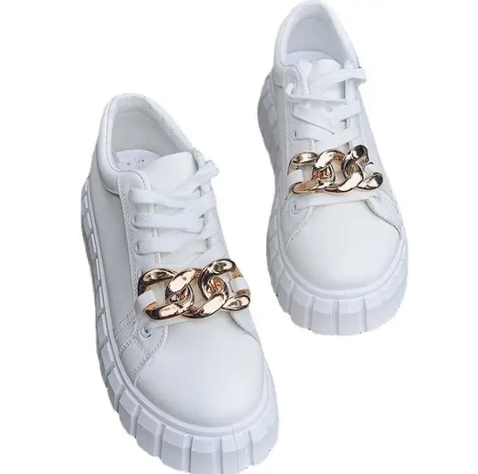 2022 new small white shoes large size single shoes casual sports flat sneaker lace-up canvas shoes women
