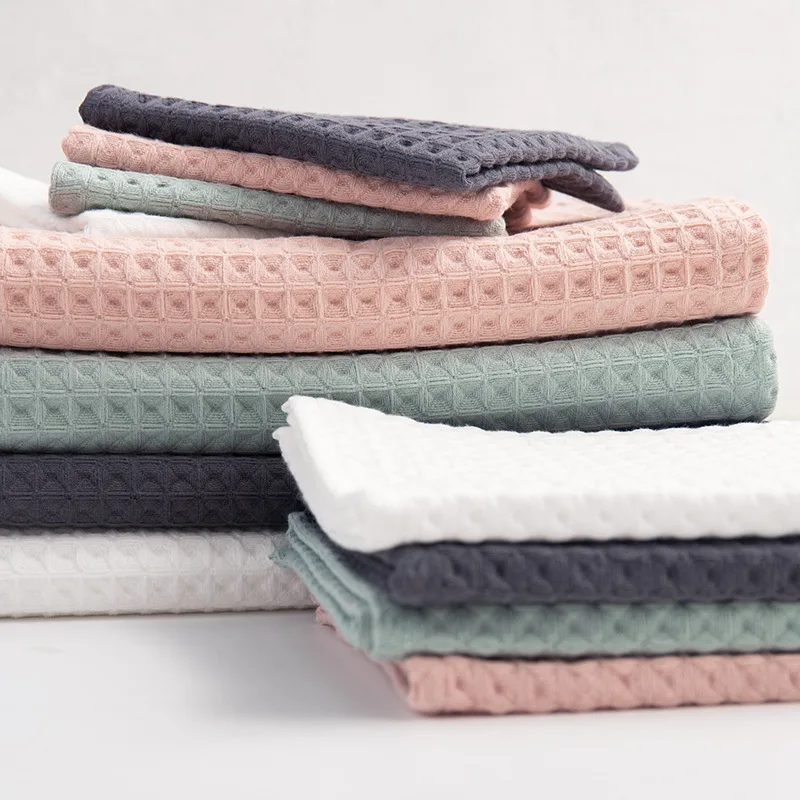 Двухслойное супермягкое банное полотенце для лица из 100% хлопка, набор вафельных полотенец для подарка