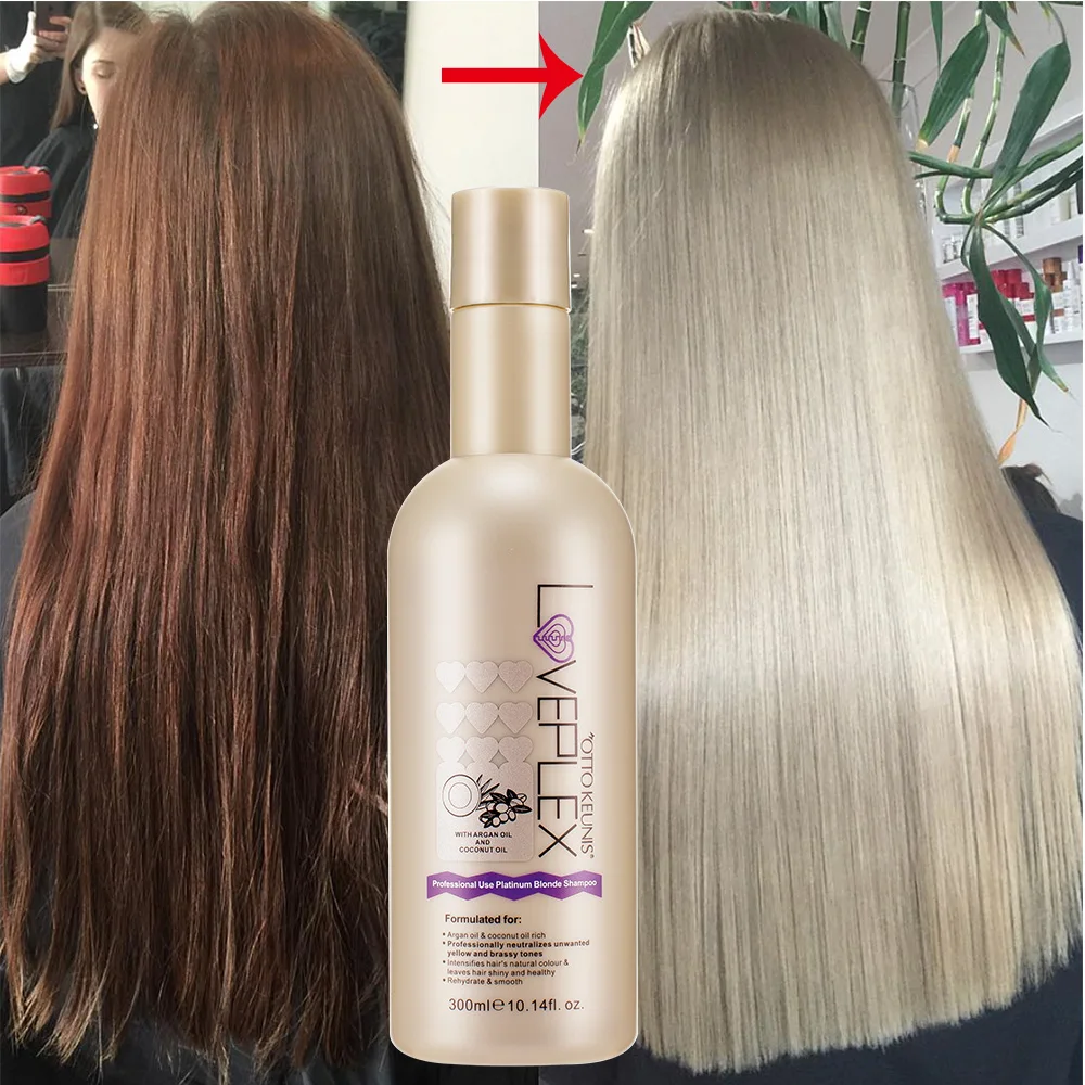 Factory Price Professional Logo Cheap Professional Logo Hair Salon Dye Color Shampoo 3 in 1 Anti Yellow Shampoo for Blonde Hair