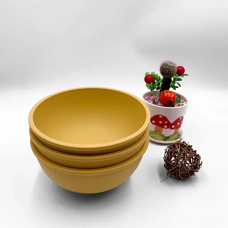 OEM ODM  Bowl Set Salad Fruit Dough Bowls And Plates Collapsible Dog Noodle Mixing Bubble Milk silicone Bowl
