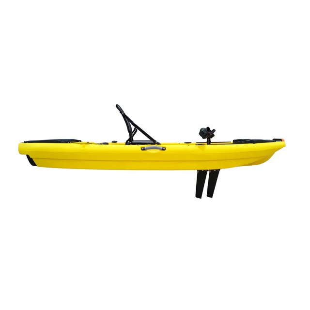 Hot Seller Single Kayak 12ft Fishing Foot Pedal Drive Plastic Kayak With Rudder System With Chair