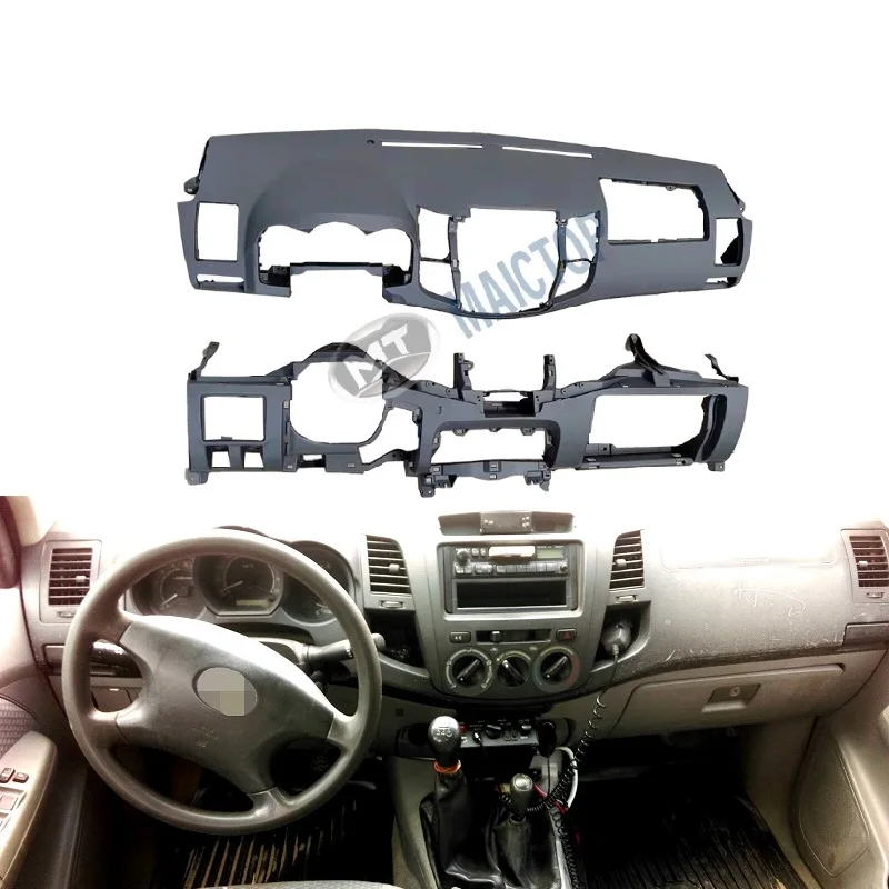 MAICTOP car interior accessories plastic dashboard for hilux vigo 2005-2014 LHD dash board cover panel