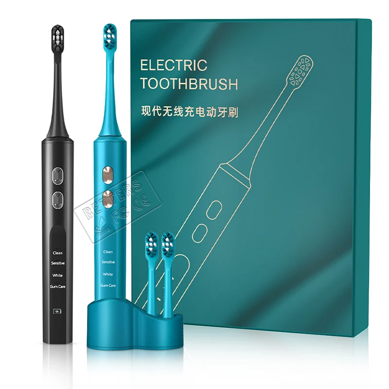 Wholesale protective deep clean replacement usb sterilize led blue light uv teen acoustic intelligent electric toothbrush