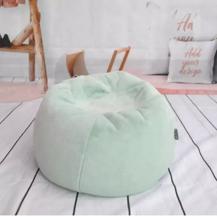 Rabbit Fur Round Bean Bag baby bean bag