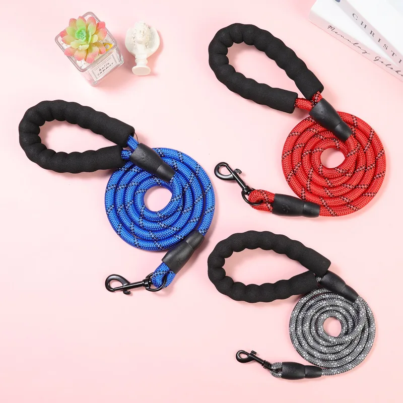 Pet Traction Rope Explosion-Proof Charging Dog Rope Reflective Round Rope Pulling Dog Handle Traction Belt