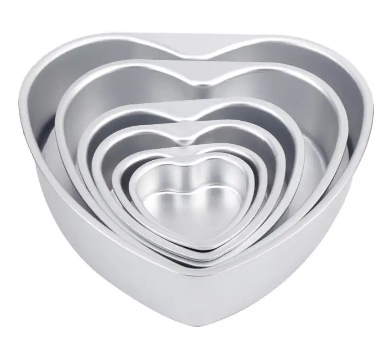 Heart Shape Aluminum Portable Cake Molde In Different Size