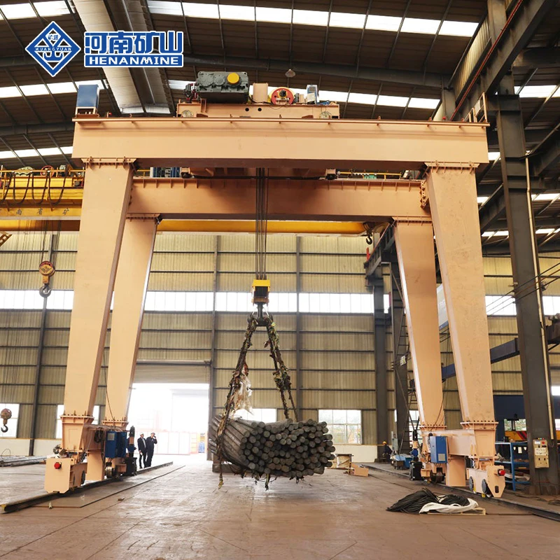 32/5T Remote control Double main beam electric winch trolley gantry crane in outdoor