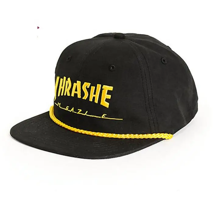 Blank Polyester Nylon Rope Hat 5 Panel Gorra Unstructure Snapback Hat Wholesale Custom Rope Hats Cap Embroidery With String Rope