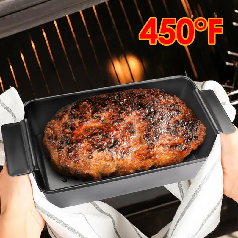 Bakeware Baking Bread Meatloaf Pan Insert Easy Removal Perforated Nonstick Meat Loaf Pan with Driain Tray