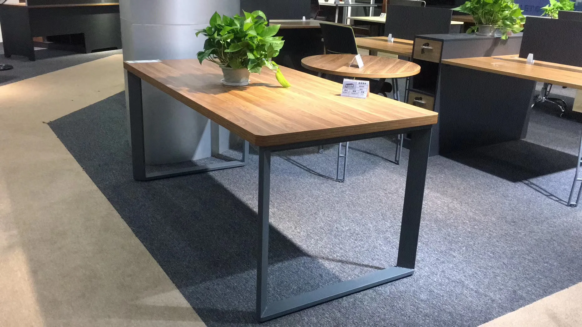 
Modern simple design office furniture computer desk wooden table with metal leg for sale 