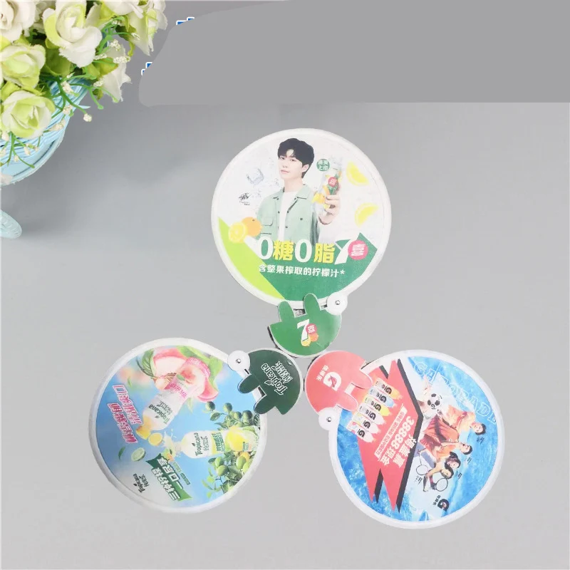 Creative Cartoon Cute Kawaii Printing Round Folding Portable Hand Fan for Girls