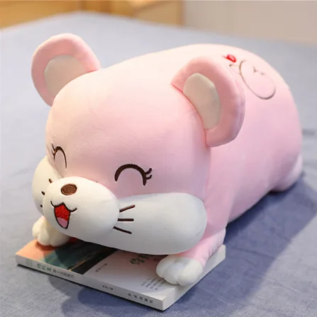 2in1 Cute hamster plush toy sleeping pillow with blanket/bed toy pig mouse washable super soft pillow high quality 2020 blanket