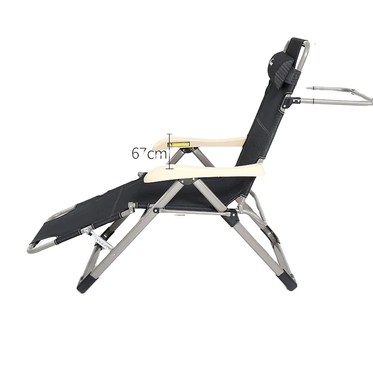 Easy to Operate Sleeping Outdoor Adjustable Metal Folding Chair Beach Folding Chair