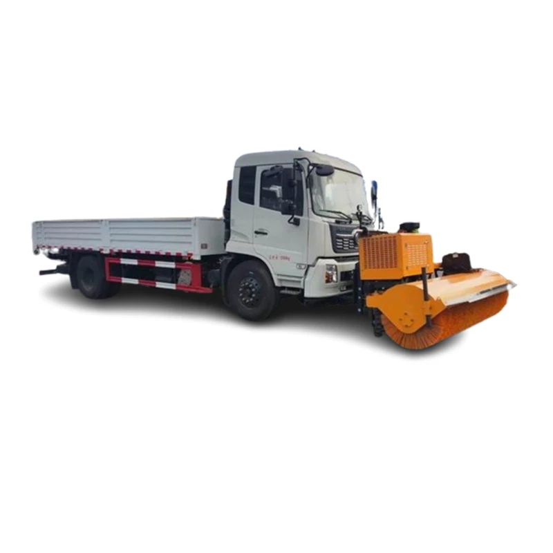 vehicle mounted snow rolling snow brush